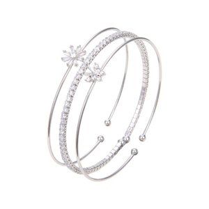 18K White Gold Plated Cubic Zirconia Bracelet